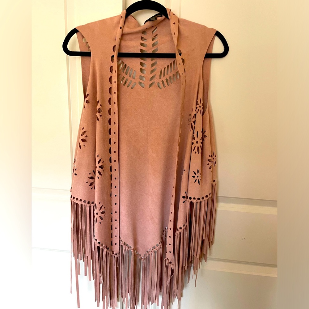 Modena Faux Suede Poncho